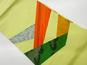 リサイクル　切嵌矢羽根・鹿の子・菱模様名古屋帯